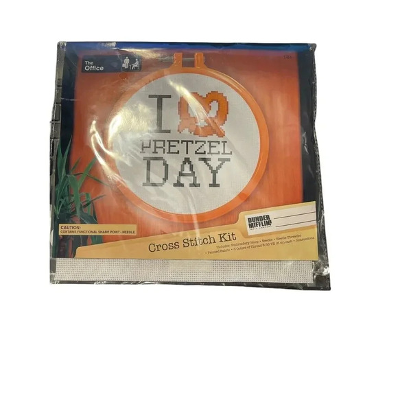 The Office I Heart Pretzel Day Cross Stitch Kit - Picture 1 of 2